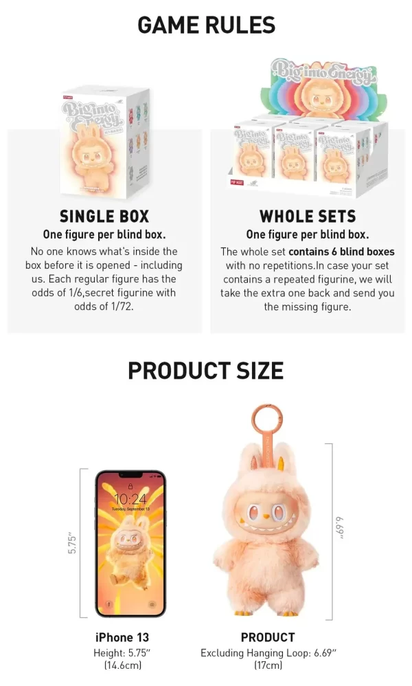 Labubu Big Into Energy V3 - Volledige set BLIND BOX