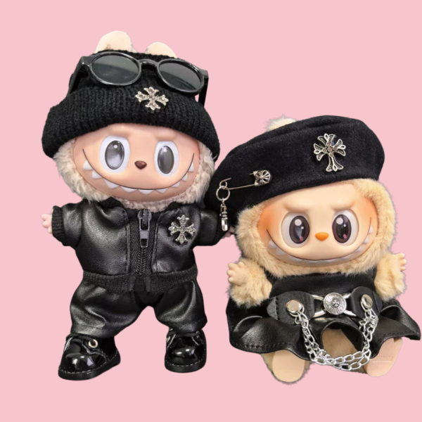 Cool Leather Outfit for Labubu CH